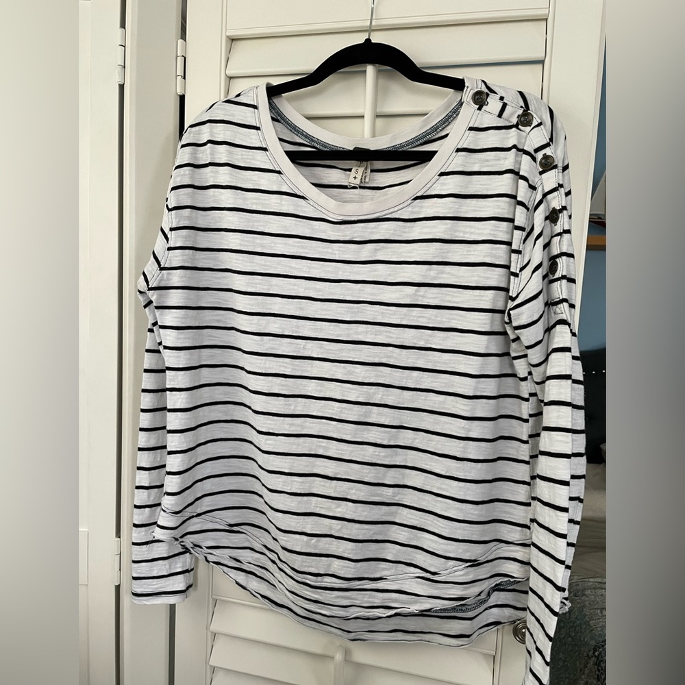 Free People Park Avenue Striped Knit Top